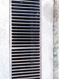 Close-up of metal grate