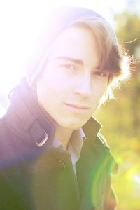 Portrait of young man outdoors