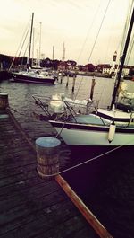 Boats in harbor