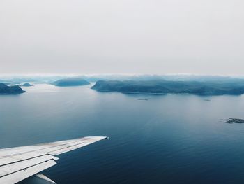 Aerial view of sea against sky