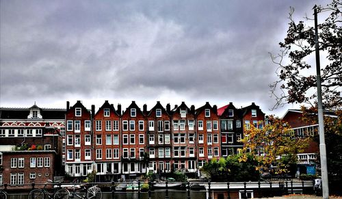 Low angle view of buildings in city