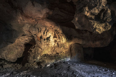 Rock formation in cave