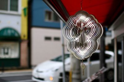Close-up of illuminated lamp