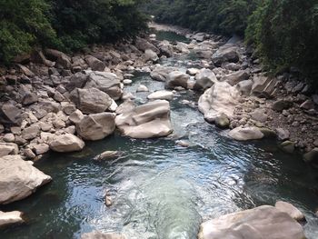 Rocks in river