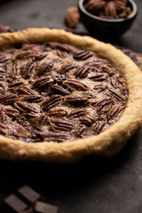 Close-up of dessert on table