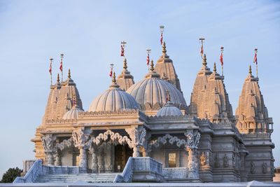 Exterior of neasden temple against sky