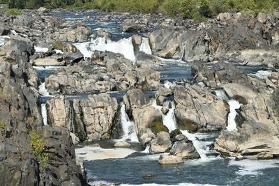 Scenic view of waterfall