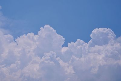Low angle view of clouds in blue sky