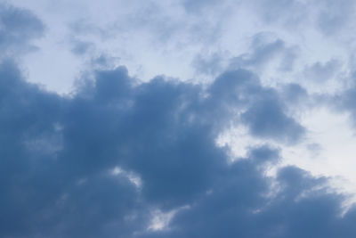 Low angle view of clouds in sky