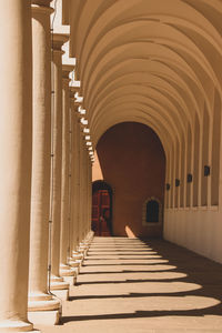 Empty corridor of building