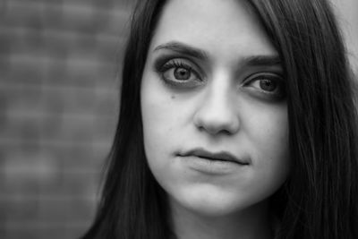 Close-up portrait of young woman