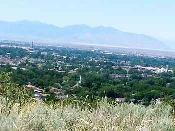 High angle view of cityscape