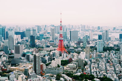 Aerial view of buildings in city