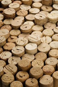 Full frame shot of wine corks