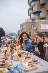 Group of people in restaurant