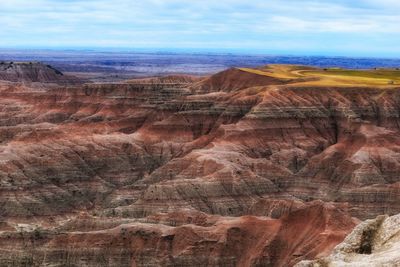 Rock formations on landscape