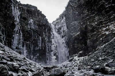 Scenic view of waterfall