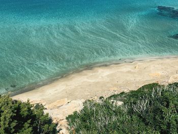 High angle view of beach