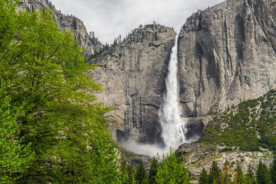 Scenic view of waterfall