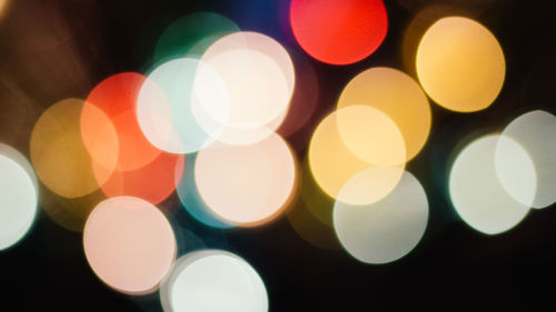 Defocused image of illuminated lights