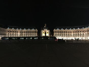 View of illuminated building at night