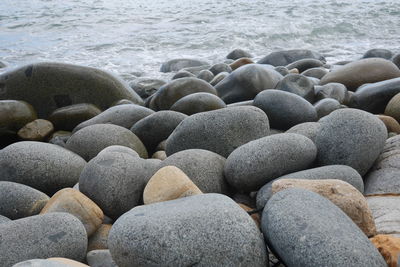 Stones at sea shore