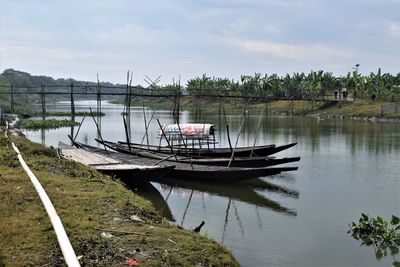 Scenic view of river against sky