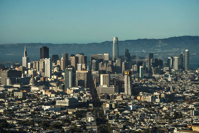 Aerial view of buildings in city