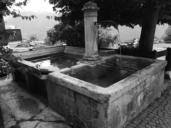 Fountain in front of building