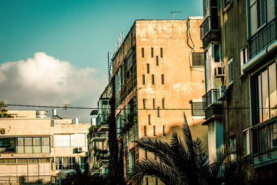 Low angle view of buildings against sky