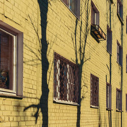 Shadow of window on building