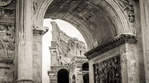 Low angle view of historical building