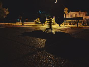 Empty road at night