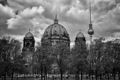 View of cathedral against cloudy sky