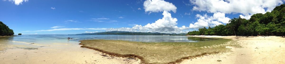 Panoramic view of beach against sky