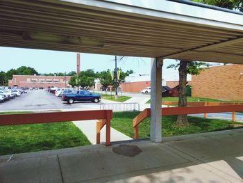 View of building with trees in background