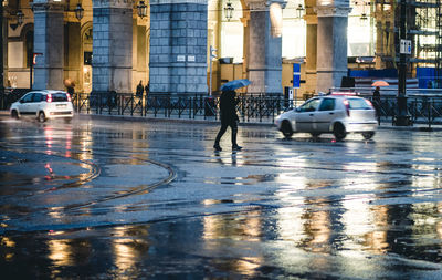 View of car on street during winter