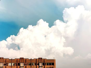 Low angle view of white building against sky