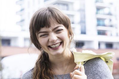 Portrait of a smiling young woman