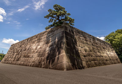 Low angle view of historical building against sky