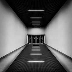 Empty corridor of building