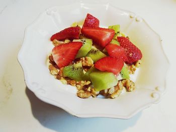 High angle view of salad in plate