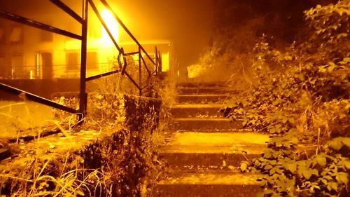 Staircase at night