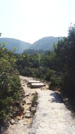 Scenic view of landscape against clear sky