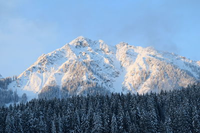 Snow mountain in morning light