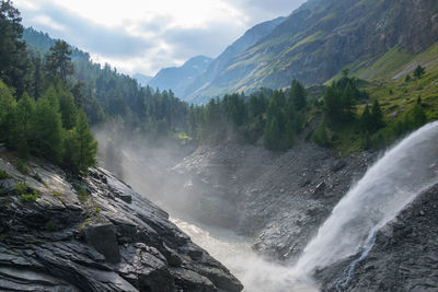 River flowing through rocks