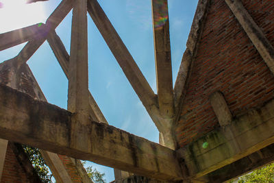 Low angle view of built structure against sky