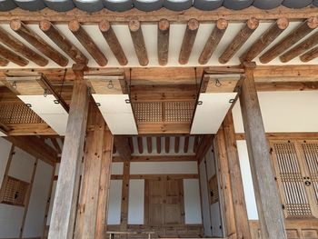 Low angle view of ceiling of building