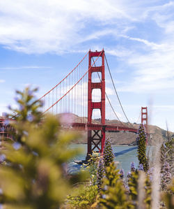Golden gate bridge against sky