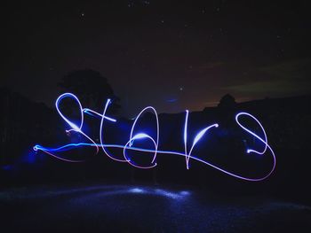 Light painting at night